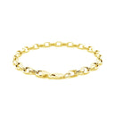 4.6mm 14k Yellow Gold Oval Rolo Bracelet