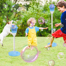 2Pack 3 In 1 Standing Bubble Machines with Colorful Lights and Music Rechargeable Bubble Maker Stands with 2 Modes 3 Adjustable Height for Party Weddi