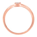14K Rose Gold Plated .925 Sterling Silver Miracle Set Diamond Ring (1/20 Cttw, J-K Color, I1-I2 Clarity) - Size 6