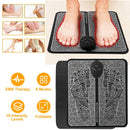 EMS Foot Massage Pad Electric Stimulator Massager Unit Leg Reshaping Muscle Pain Relax Foldable Massage Mat w/ 6 Modes 10 Intensity Levels