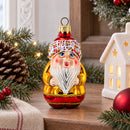 Chubby Gnome Glass Christmas Ornament