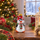 Penguin with Scarf and Hat Glass Christmas Ornament