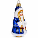 Snow Maiden Snigurochka Glass Christmas Ornament