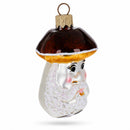 Wise Grandpa Mushroom Glass Christmas Ornament