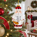 Santa the Cook Glass Christmas Ornament