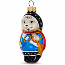 Musketeer Mouse in Regal Attire Glass Christmas Ornament