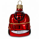 Red Firefighting Truck Mini Glass Christmas Ornament