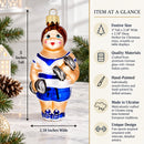 Fit Bodybuilder Exercising Glass Christmas Ornament