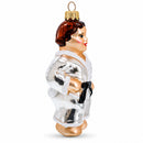 Martial Art Wrestler Glass Christmas Ornament