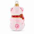 Pig with Gifts Glass Christmas Ornament