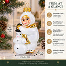 Toddler Hugging Snowman Glass Christmas Ornament
