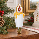 Candle Clip on Glass Christmas Ornament