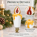 Candle Clip on Glass Christmas Ornament