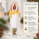 Candle Clip on Glass Christmas Ornament