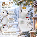 Mother Bear with Cub Glass Christmas Ornament