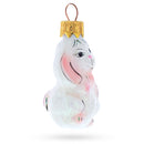 Sweet Lop Ear Bunny Glass Christmas Ornament