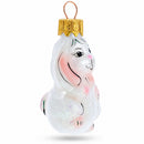 Sweet Lop Ear Bunny Glass Christmas Ornament