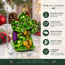 Mythical Multi Head Dragon Folk Tale Character Glass Christmas Ornament