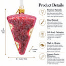 Swiss Cheese Wedge with Hole Details Glass Christmas Ornament