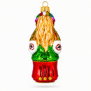 Ukrainian Woman in Traditional Folk Dress Glass Christmas Ornament