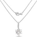 4.46 Carat Genuine White Cubic Zirconia .925 Sterling Silver Pendant
