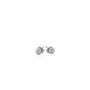 14k White Gold Round Stud Earrings (4.0 mm)