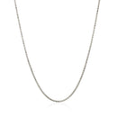 14k White Gold Adjustable Popcorn Chain 1.3mm