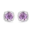 1.46 Carat Genuine Amethyst .925 Sterling Silver Earrings