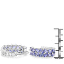 3.92 Carat Genuine Tanzanite .925 Sterling Silver Earrings