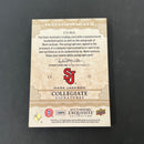 2012-13 UD Exquisite Col Collegiate Sig #CS-MA Mark Jackson Autograph Patch card