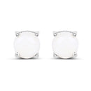 1.18 Carat Genuine Opal .925 Sterling Silver Earrings