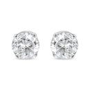 14K White Gold 3/4 Cttw Round Brilliant-Cut Near Colorless Diamond Classic 4-Prong Stud Earrings (H-I Color, SI1-SI2 Clarity)