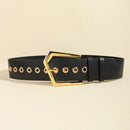 Elastic Black Metal Belt for Fashion Embellishment
