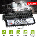 6" LED Light Bar 160W 5000lm Offroad Driving Spot Lights Work Light Pods IP67 Waterproof Fog Light Spot Flood Beam for Jeep Trailer Truck Bus Boat 2P