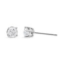 14K White Gold 3/4 Cttw Lab Grown Diamond 4-Prong Classic Stud Earrings (F-G Color, VS2-SI1 Clarity)