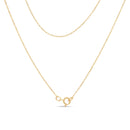 14K Yellow Gold Plated .925 Sterling Silver 1/4 Cttw Round and Baguette-Cut Diamond Composite Heart 18" Pendant Necklace (H-I Color, SI2-I1 Clarity)