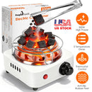 Electric Charcoal Burner 500W Hookah Charcoal Burner Compact Coal Burner for Hooka Cubes Shisha with Grill and Tongs 5 Temperature Gears 338℉-1022℉ Th