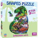 Dinosaur Days - 100 Piece Shaped Jigsaw Puzzle