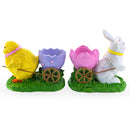 Set of 2 Spring Chick and Bunny Egg Holder Figurines 5 Inches Tall