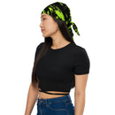 Black Lime Bolt Glitch Rave Bandana
