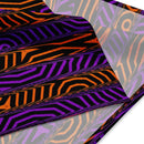 Orange and Purple Spooky Stripes Rave Bandana