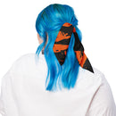 Black and Orange Spooky Paint Splatter Graffiti Rave Bandana