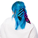 Pink and Blue Ombre Geo Glitch Rave Bandana