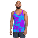 Blue and Purple Paint Splatter Unisex Tank Top