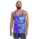 Purple Mint Rave Zebra Stripe Unisex Tank Top