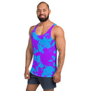 Blue and Purple Paint Splatter Unisex Tank Top