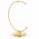 Crescent Moon Gold Metal Ornament Display Stand 8.8 Inches