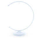 Crescent Moon White Painted Metal Ornament Display Stand 8.8 Inches (Poland)