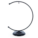 Crescent Moon Black Painted Metal Ornament Display Stand 8.8 Inches