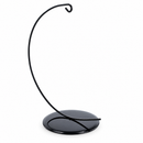 Solid Round Base Black Painted Metal Ornament Display Stand 7.8 Inches